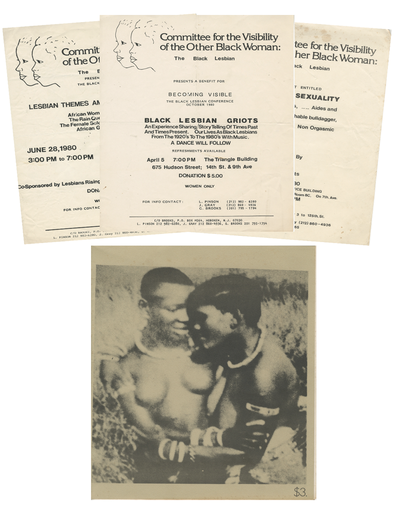 Item #10345 The Other Black Woman, Vol. 1, No. 1 [with] Three Flyers from the Committee for the Visibility of the Other Black Woman: Black Lesbians